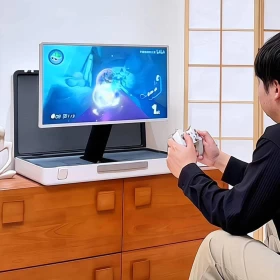 Powerology Portable Android Touchscreen Briefcase Display Monitor With Connectivity -27inch