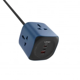 6 In 1 Power Socket Cube by LDNIO – Compact Charging Hub
