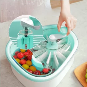 Fruit and Vegetable Cleaning Spinner with Colander Bowl