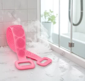 Silicone Bath Belt body Back Brush Wash Bathroom Clean Tools