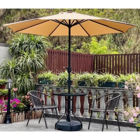 Outdoor Windproof Umbrella with Base – 270 × 198 × 245 cm