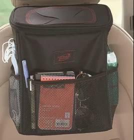 Spark Innovators Backseat Butler Car Trash Can – 2 Gallon Leak-Proof Capacity