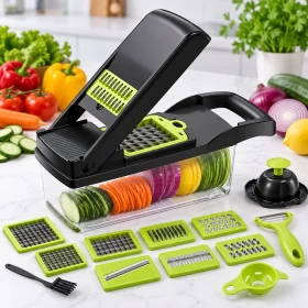 14 in 1 Multifunctional Vegetable Chopper Dicer Cutter with Container – 8 Blades