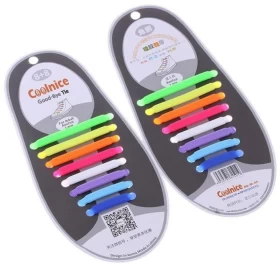 16 Pieces Silicone No Tie Shoelaces For Sneakers  mixed color