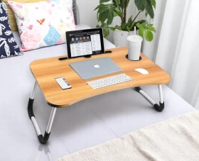 Foldable Laptop Desk for Bed with Cup Holder-48CM
