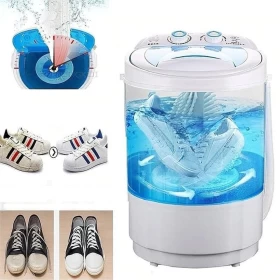Mini Shoe Washing Machine 2-in-1 – 4.8KG Compact Washer