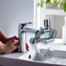 1080 Degree Rotating Faucet Extender With Dual Water Flow