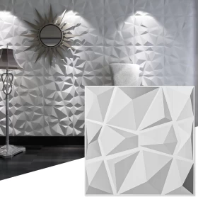 3D PVC Decorative Wall Panels Fire Resistant Waterproof -50x50cm