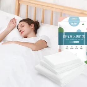 4 Piece Disposable Travel Bedding Set -220x230cm