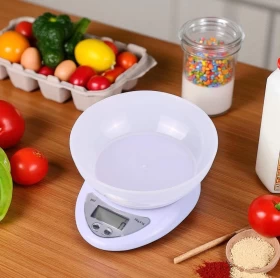 Multi-Function Digital Kitchen Scale – with Removable Tray (White)