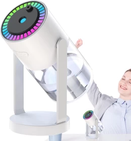 USB Humidifier with Starry Sky Projector & Timer – 6-8 Hours Auto-Off (White)