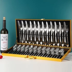 48-Piece Stainless Steel Cutlery Set in Elegant Case