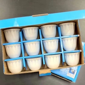 Luxury Arabic Coffee Cups Set – 12 Pieces | Elegant Design & Premium Quality
