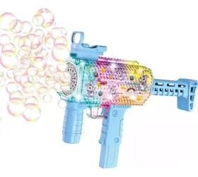 Electric Automatic Bubble Machine – 42 Holes Bubble Gun for Kids
