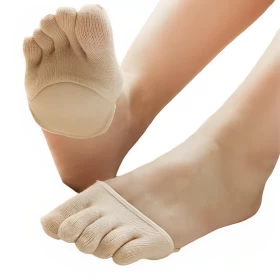 Women Breathable Half Toe Foot Invisible Liner Socks -Free Size