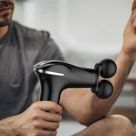 Massage Gun – 40dB Ultra-Quiet Deep Tissue Massager (Black)
