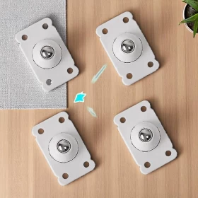 4 pcs Adhesive Swivel Casters Furniture Wheel-Upto 8kg
