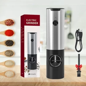 Electric Salt & Pepper Grinder Set – USB Rechargeable