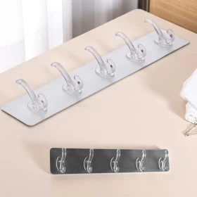 Adhesive Hooks Transparent Wall Hooks for Hanging