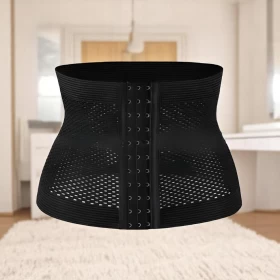 Waist Trainer Corset Belt for Slimming, Body Shaping-Black