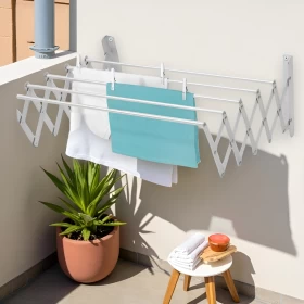 Wall Mounted Folding Clothes Drying Rack-5 Rod-100cm