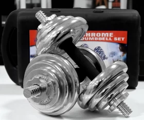Adjustable Weight Barbell Chrome Dumbbell York Set-20kg