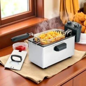 قلاية سايونا كهربائية ستانلس ستيل بترموستات قابل للتعديل -3L -2000W