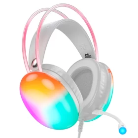 W109 Rich Gaming Headphones – White | Powerful Sound & Immersive Gaming