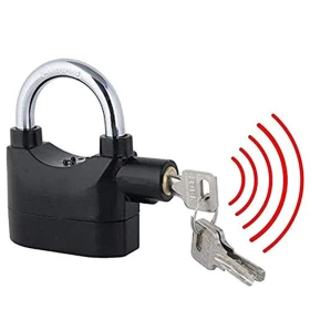 Anti-Theft Siren Alarm Lock – Electronic Motion Sensor Padlock (Black)