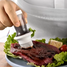 Silicone Oil Bottle With Brush For Cooking Grill -80ml