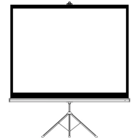 Porodo 100" Tripod Projection Screen – Portable HD Viewing Anywhere