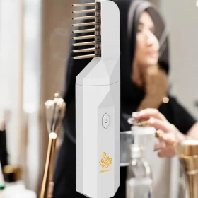 مبخر الكتروني متنقل 2 في 1 مع مشبك شعر