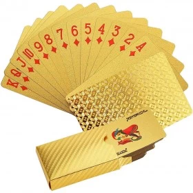 2psc Gold Deck of Cards, Playing Cards, Waterproof Playing Cards