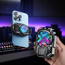 حامل الهاتف ومروحة تبريد لحمايته من الحرارة العالية