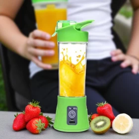 Portable Blender Juicer Cup – USB Rechargeable – Green – 400ml