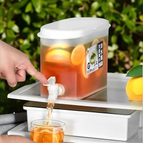 Portable Water Pot Bottle with Handle Food Grade Plastic -3.5L