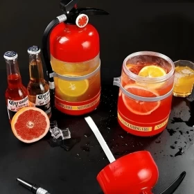 Drink Dispenser Creative Fire Extinguisher Shape 1.5L