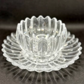 Luxury 12-Piece Crystal Bowl and Saucer Set | Elegant Design for Modern Table Settings Table Settings
