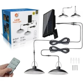 Dual Head Outdoor Solar-Powered Lamp