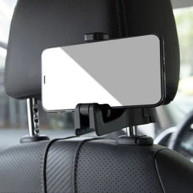 Car Headrest Hook with Foldable Phone Holder