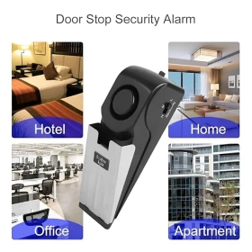 Portable Door Stop Alarm Wedge Anti-Theft Security Device
