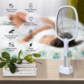 Electric  Mosquito Zapper with Charging Base-Rechargeable