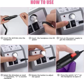 Nail Drill Machine | Electric Nail File Drill Set Kit